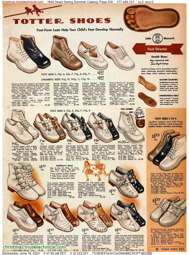 1940 Sears Spring Summer Catalog, Page 236