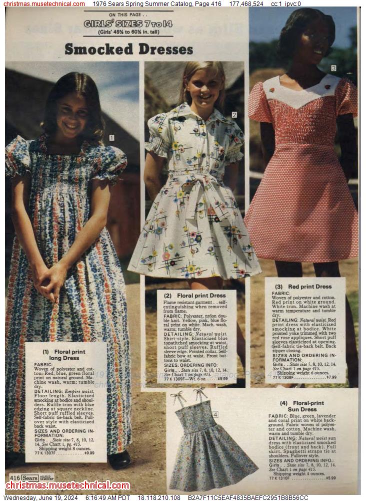 1976 Sears Spring Summer Catalog, Page 416