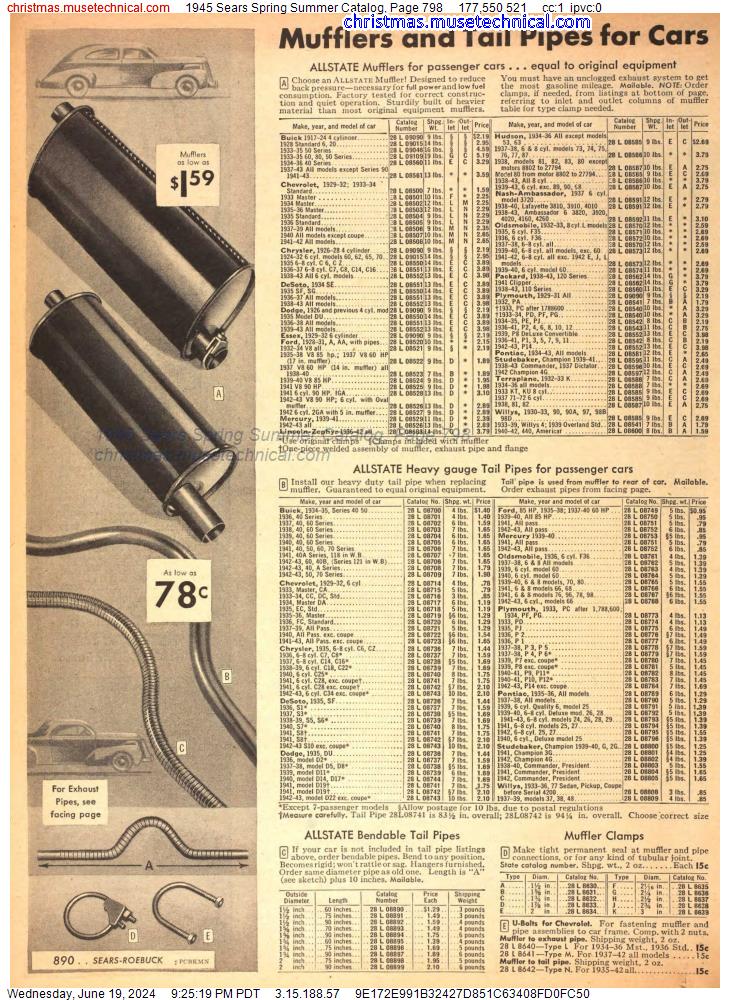 1945 Sears Spring Summer Catalog, Page 798