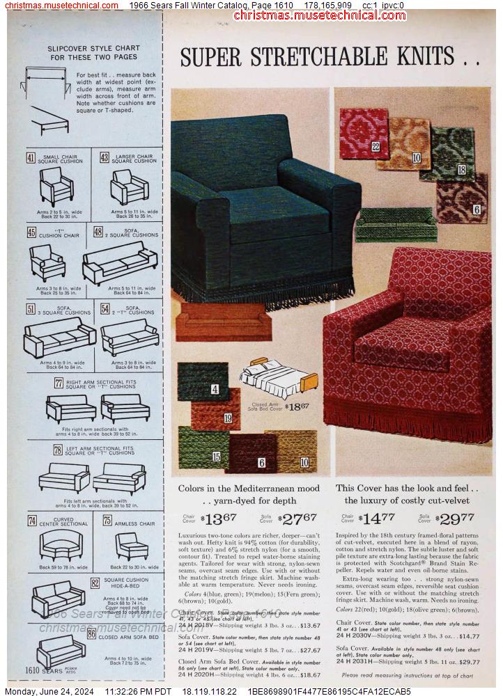 1966 Sears Fall Winter Catalog, Page 1610