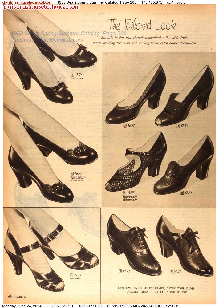1958 Sears Spring Summer Catalog, Page 206
