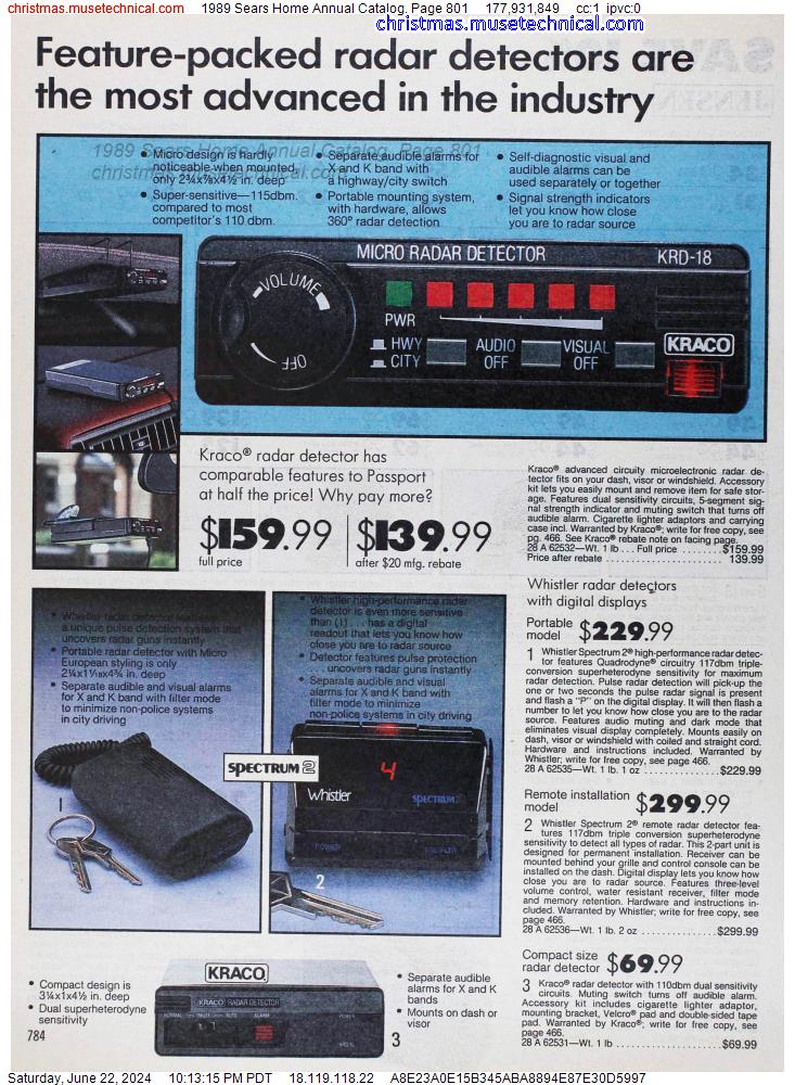 1989 Sears Home Annual Catalog, Page 801