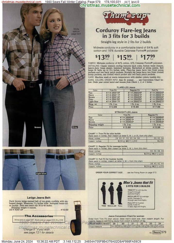 1980 Sears Fall Winter Catalog, Page 579