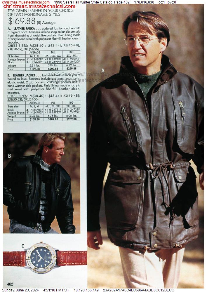 1990 Sears Fall Winter Style Catalog, Page 402