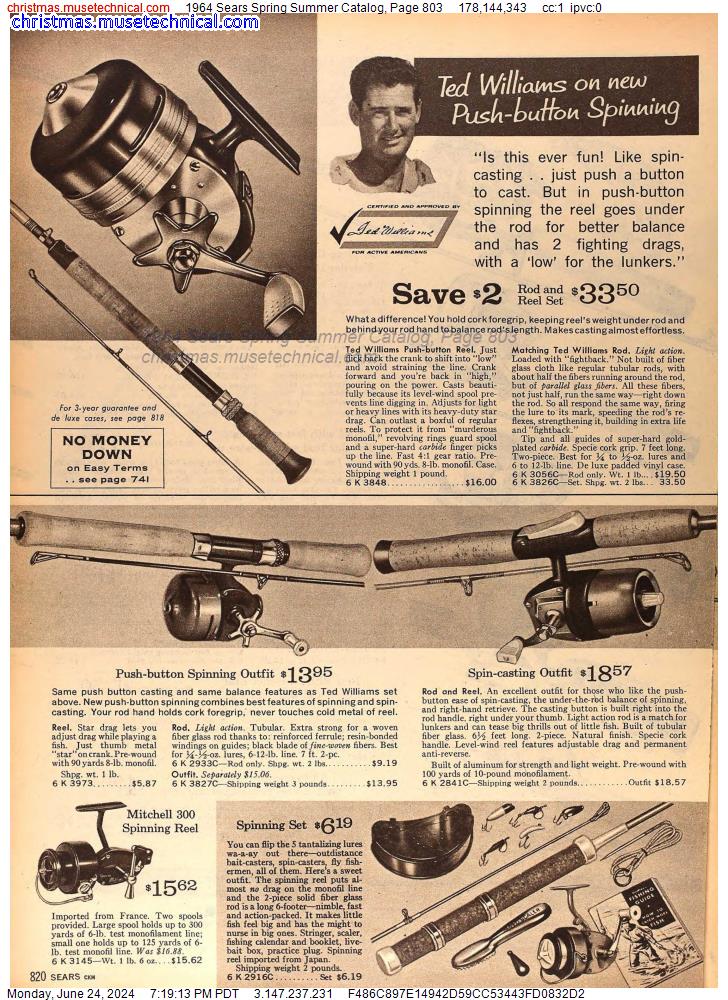 1964 Sears Spring Summer Catalog, Page 803