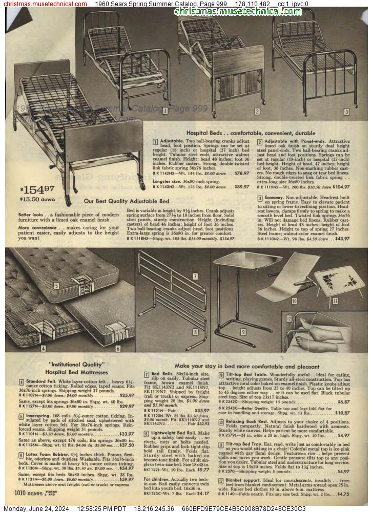 1960 Sears Spring Summer Catalog, Page 999