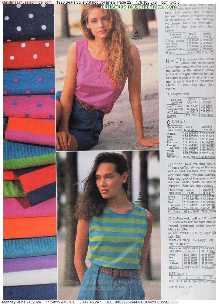 1990 Sears Style Catalog Volume 2, Page 22