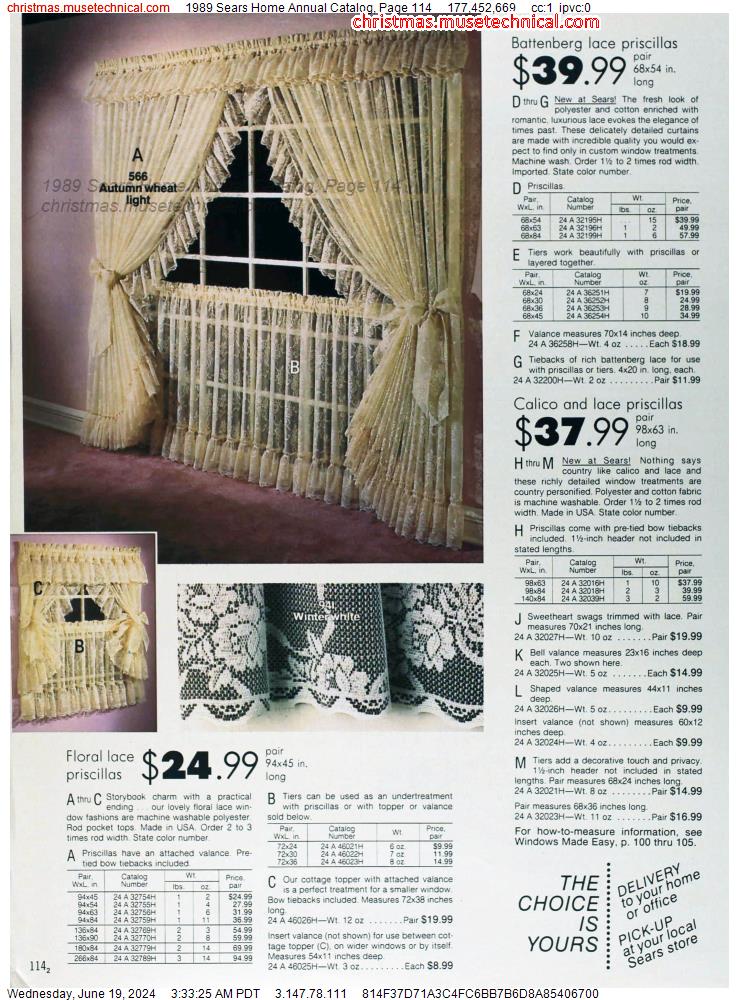 1989 Sears Home Annual Catalog, Page 114
