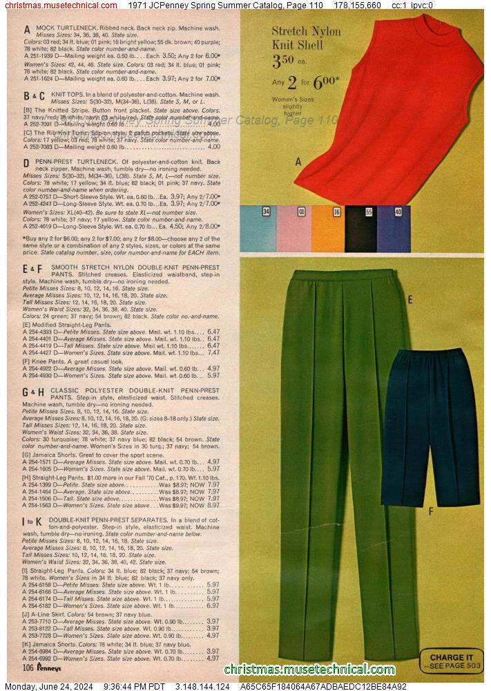 1971 JCPenney Spring Summer Catalog, Page 110