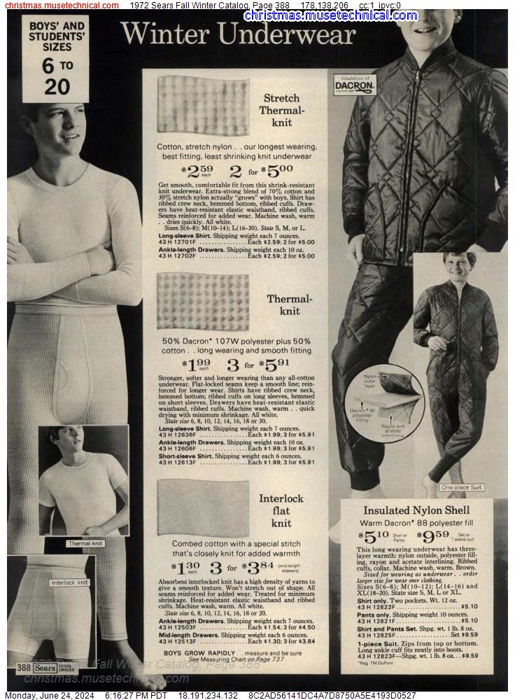 1972 Sears Fall Winter Catalog, Page 388