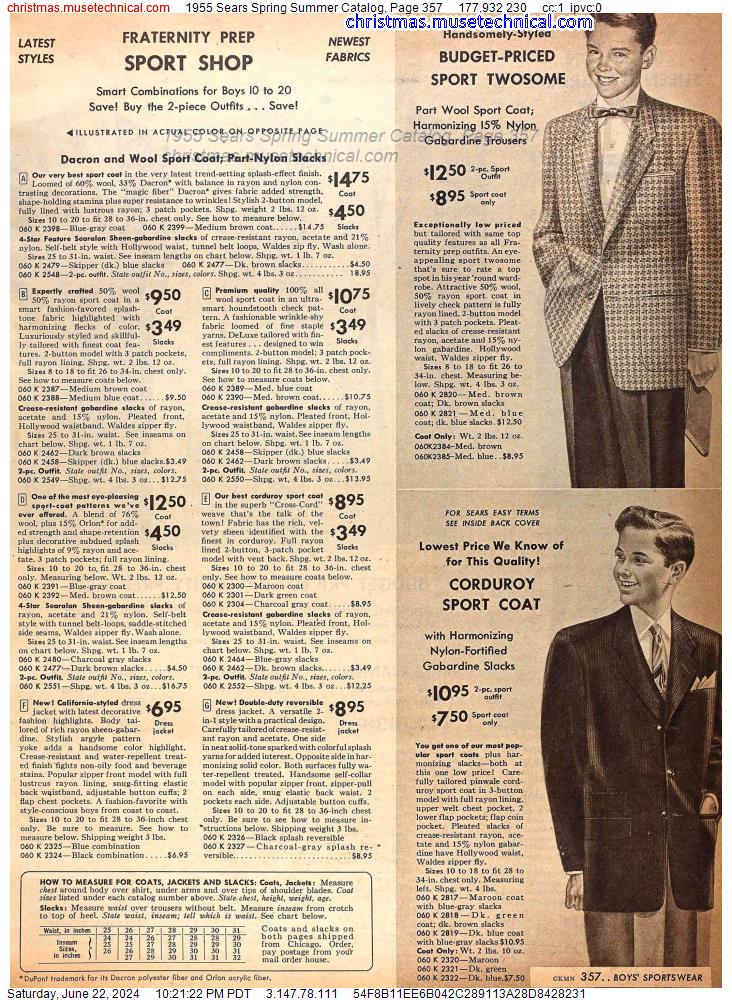 1955 Sears Spring Summer Catalog, Page 357