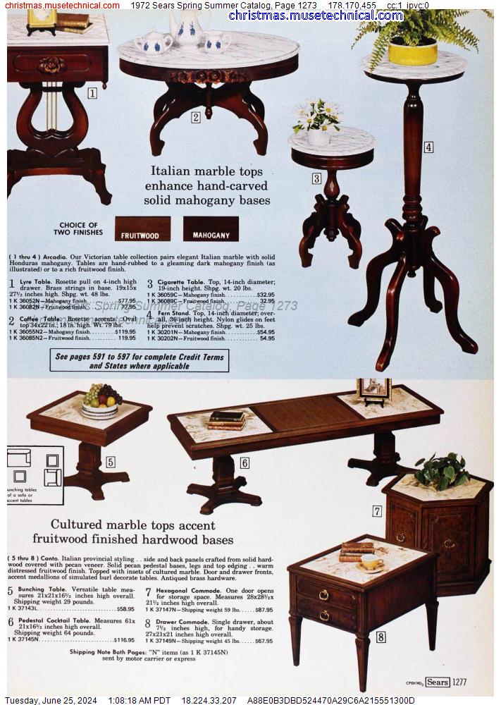 1972 Sears Spring Summer Catalog, Page 1273