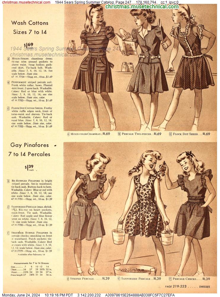 1944 Sears Spring Summer Catalog, Page 247