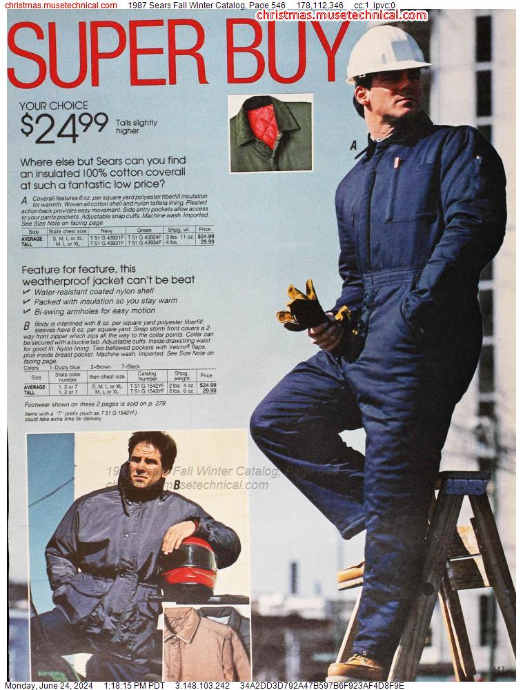 1987 Sears Fall Winter Catalog, Page 546