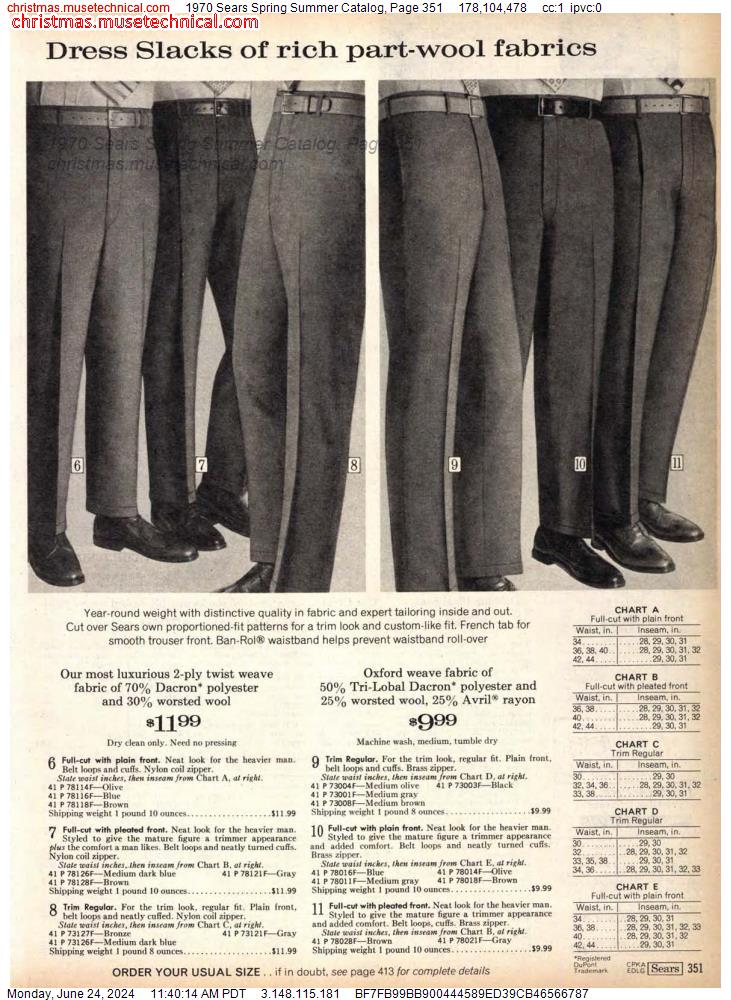 1970 Sears Spring Summer Catalog, Page 351