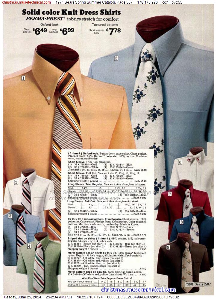 1974 Sears Spring Summer Catalog, Page 507