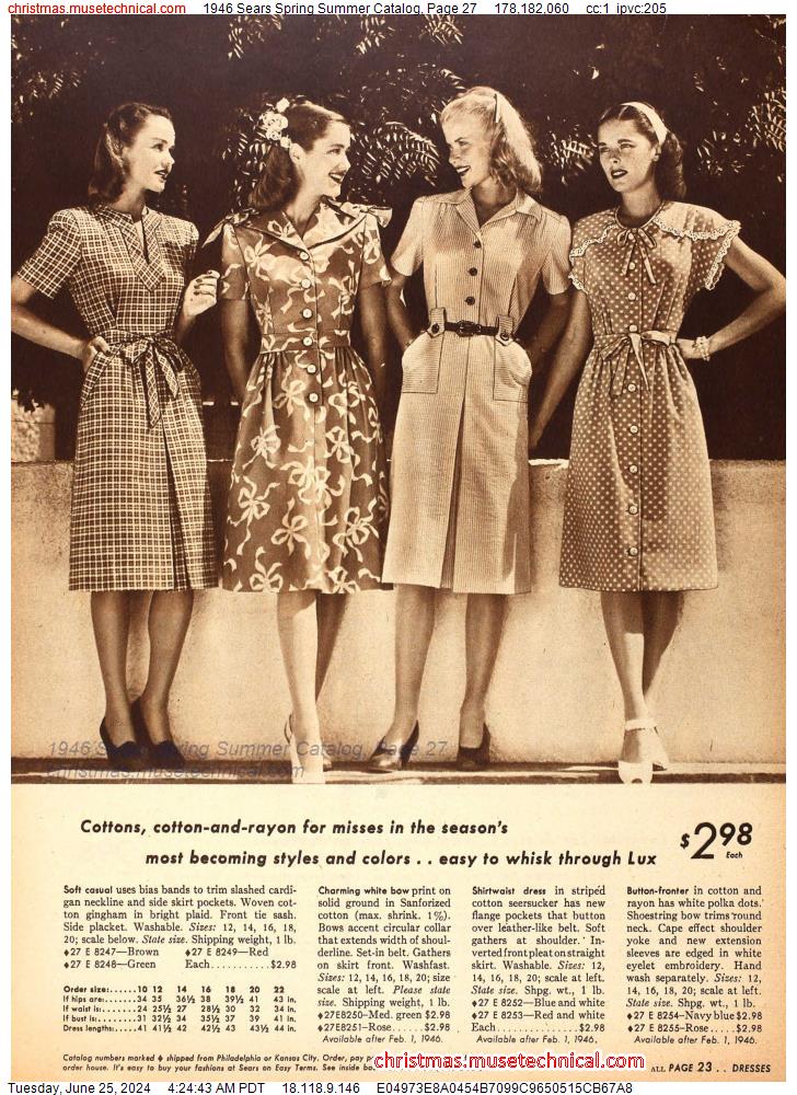 1946 Sears Spring Summer Catalog, Page 27