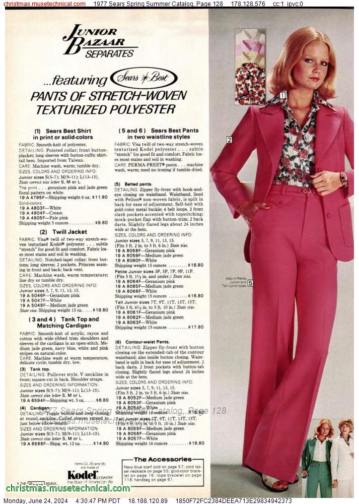 1977 Sears Spring Summer Catalog, Page 128