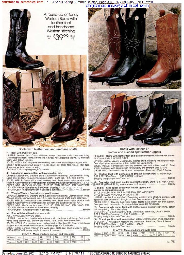 1983 Sears Spring Summer Catalog, Page 397