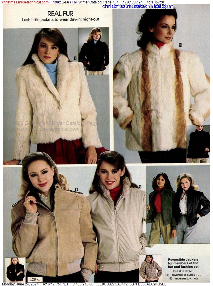 1982 Sears Fall Winter Catalog, Page 134