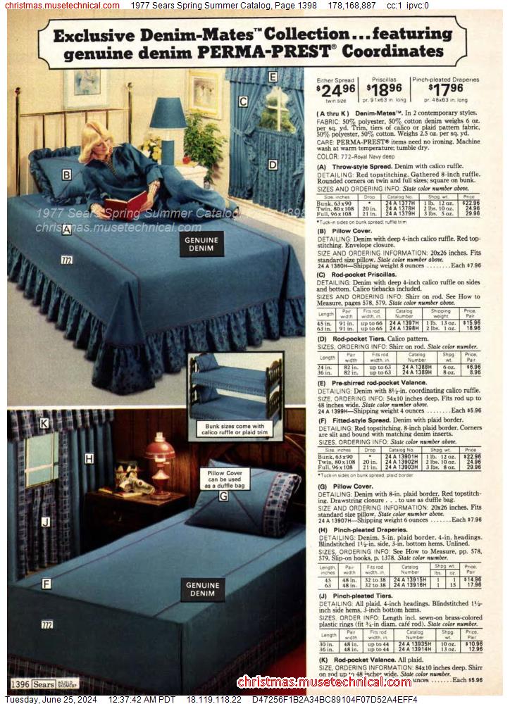 1977 Sears Spring Summer Catalog, Page 1398