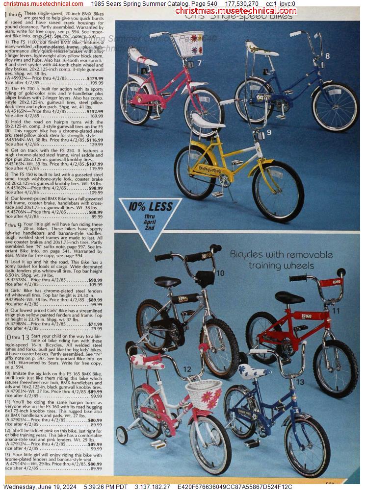 1985 Sears Spring Summer Catalog, Page 540