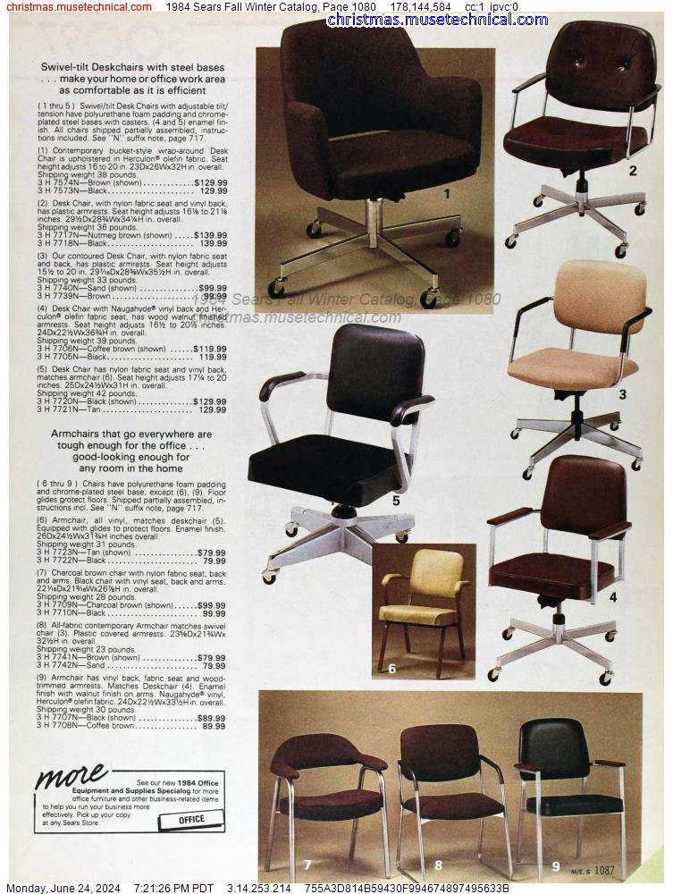 1984 Sears Fall Winter Catalog, Page 1080
