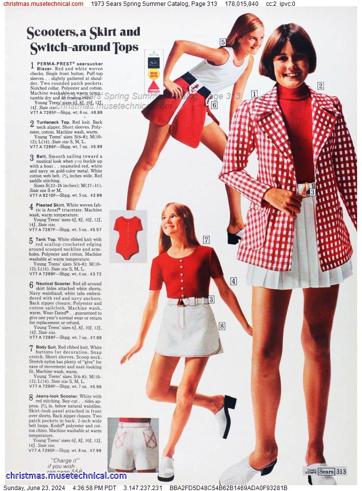 1973 Sears Spring Summer Catalog, Page 313