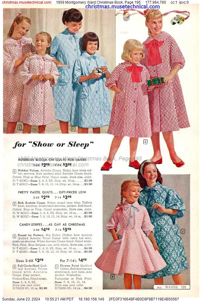 1959 Montgomery Ward Christmas Book, Page 195
