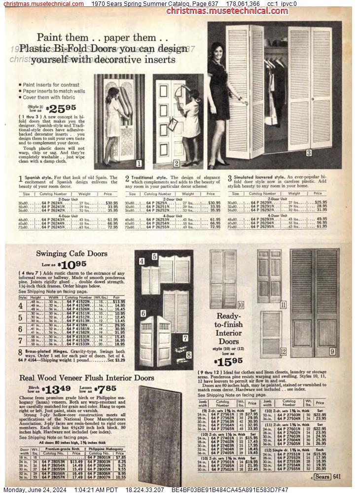 1970 Sears Spring Summer Catalog, Page 637