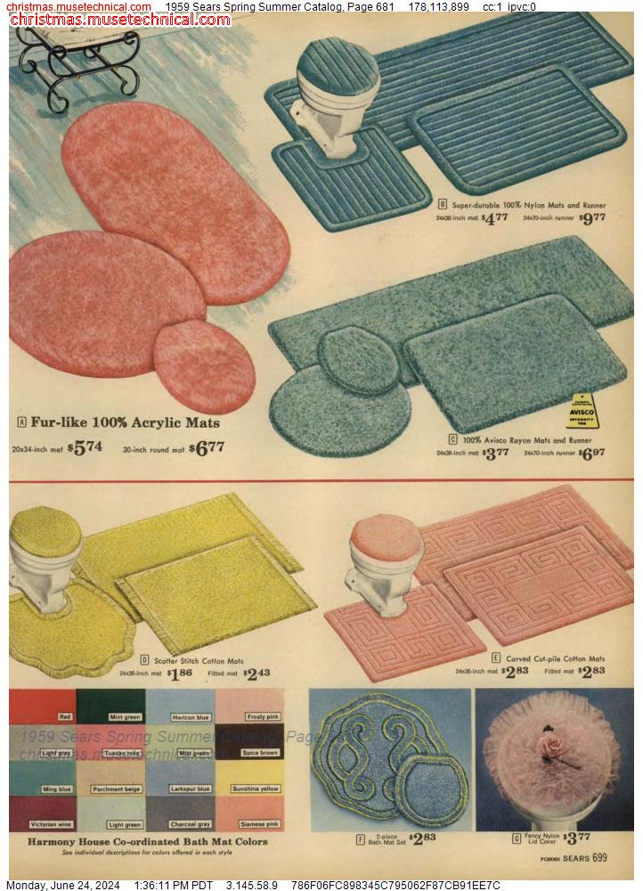 1959 Sears Spring Summer Catalog, Page 681