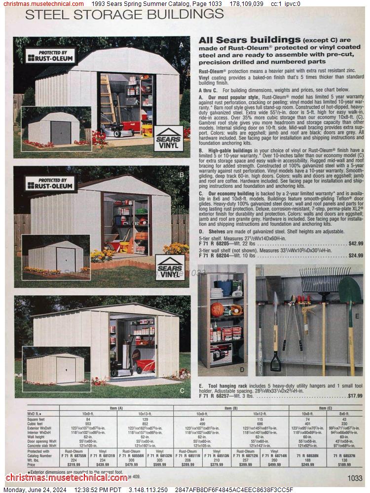 1993 Sears Spring Summer Catalog, Page 1033