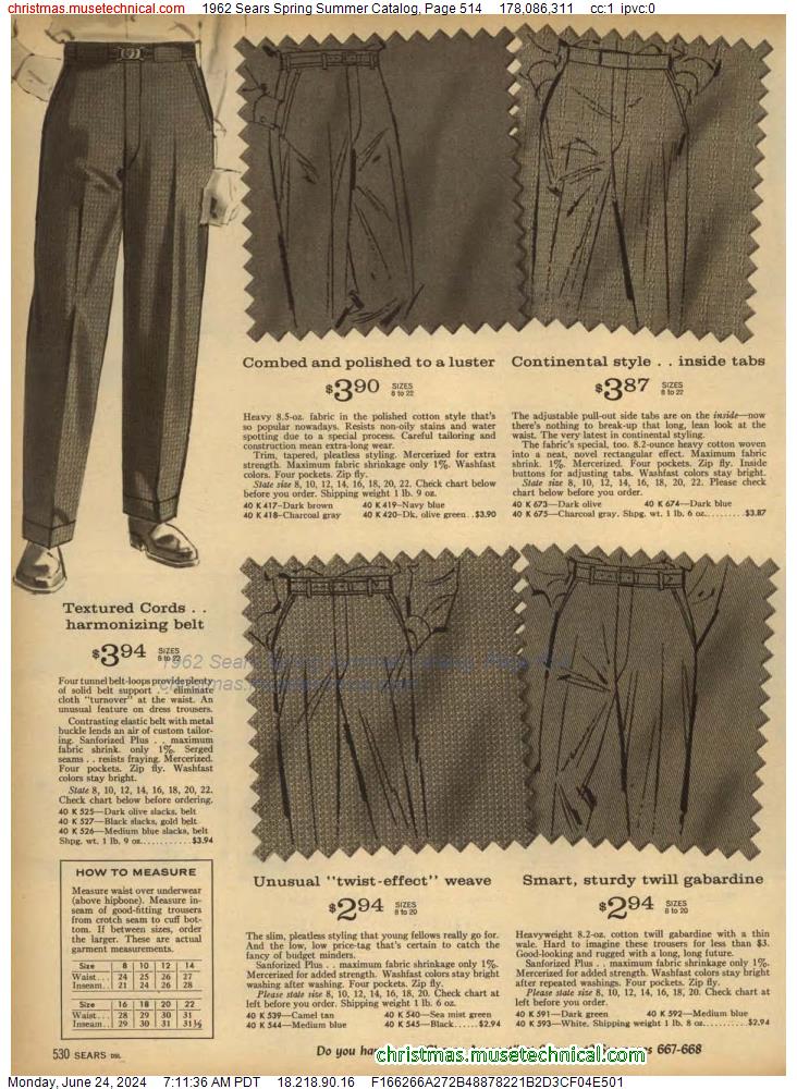 1962 Sears Spring Summer Catalog, Page 514