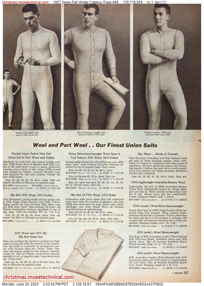 1957 Sears Fall Winter Catalog, Page 666