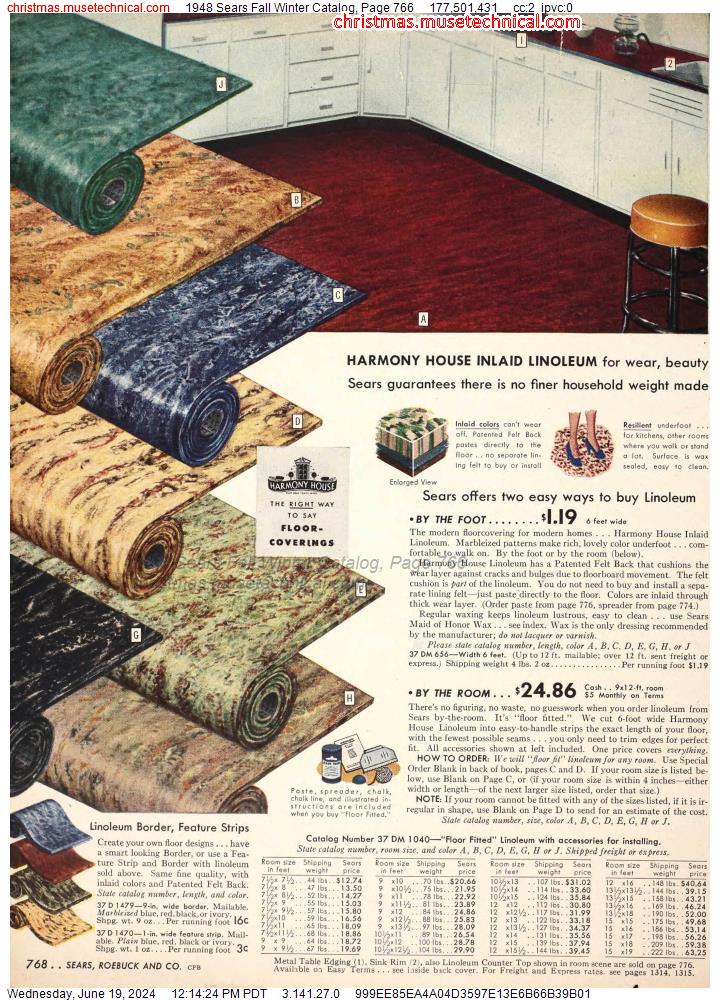 1948 Sears Fall Winter Catalog, Page 766