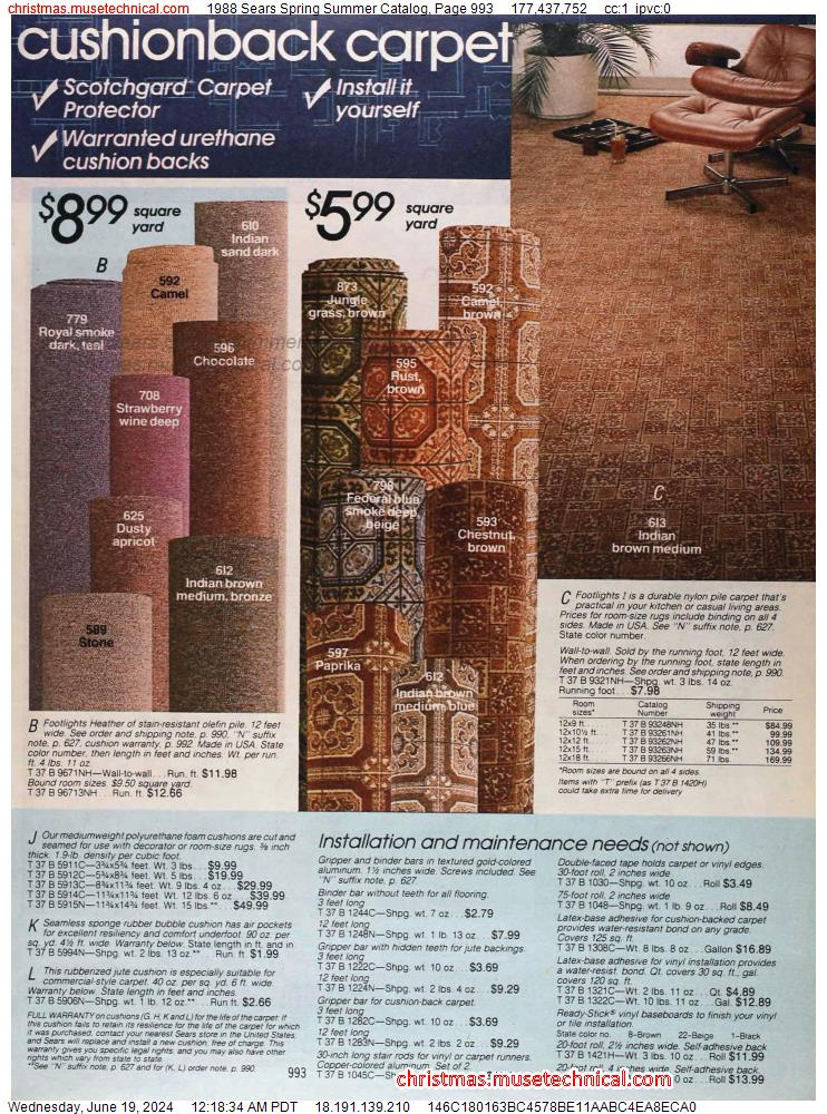 1988 Sears Spring Summer Catalog, Page 993