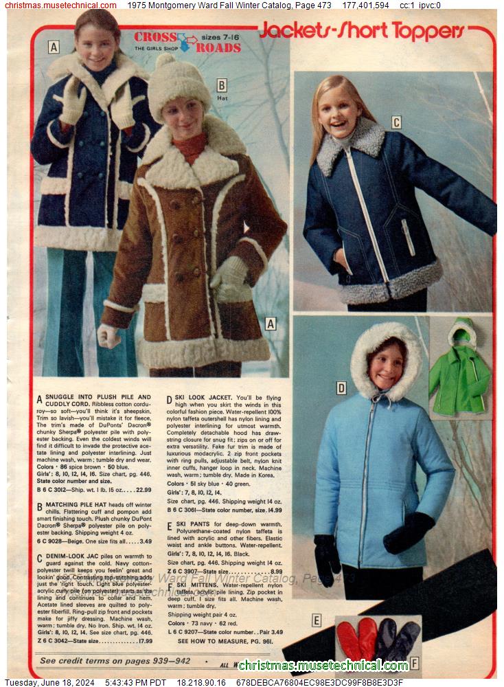 1975 Montgomery Ward Fall Winter Catalog, Page 473