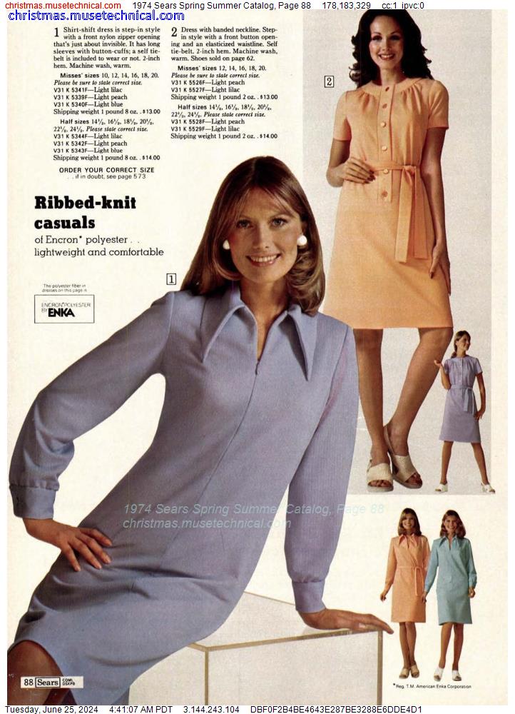 1974 Sears Spring Summer Catalog, Page 88