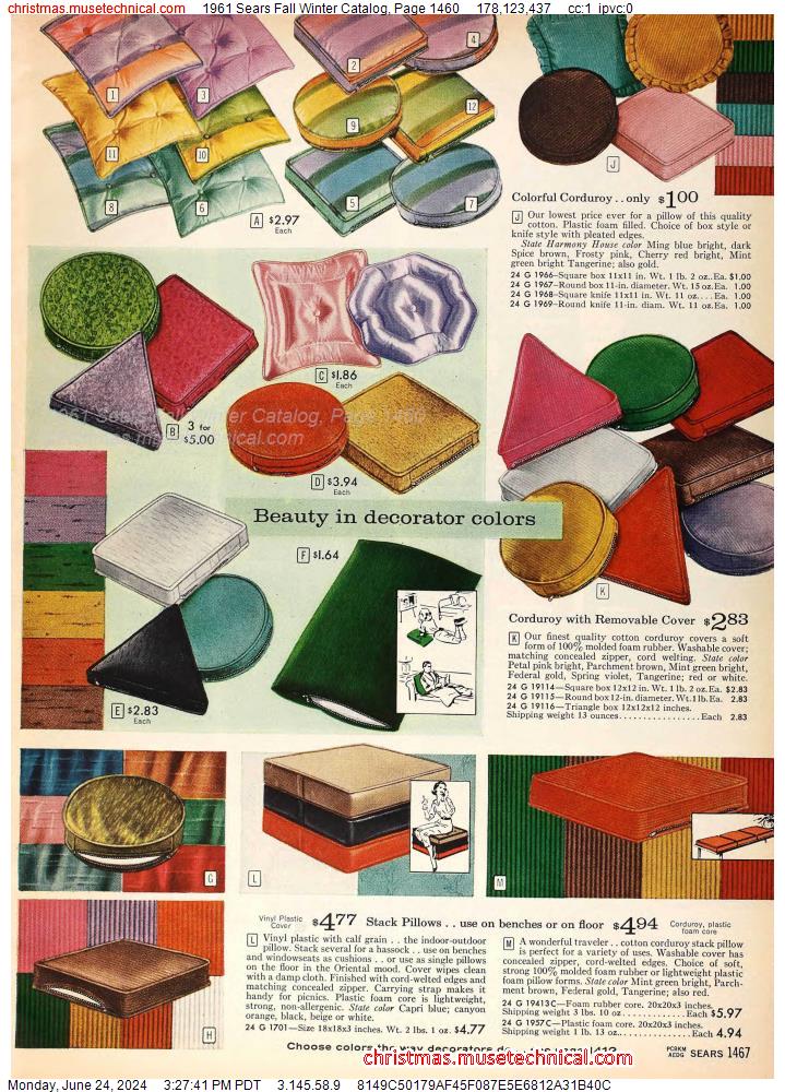 1961 Sears Fall Winter Catalog, Page 1460