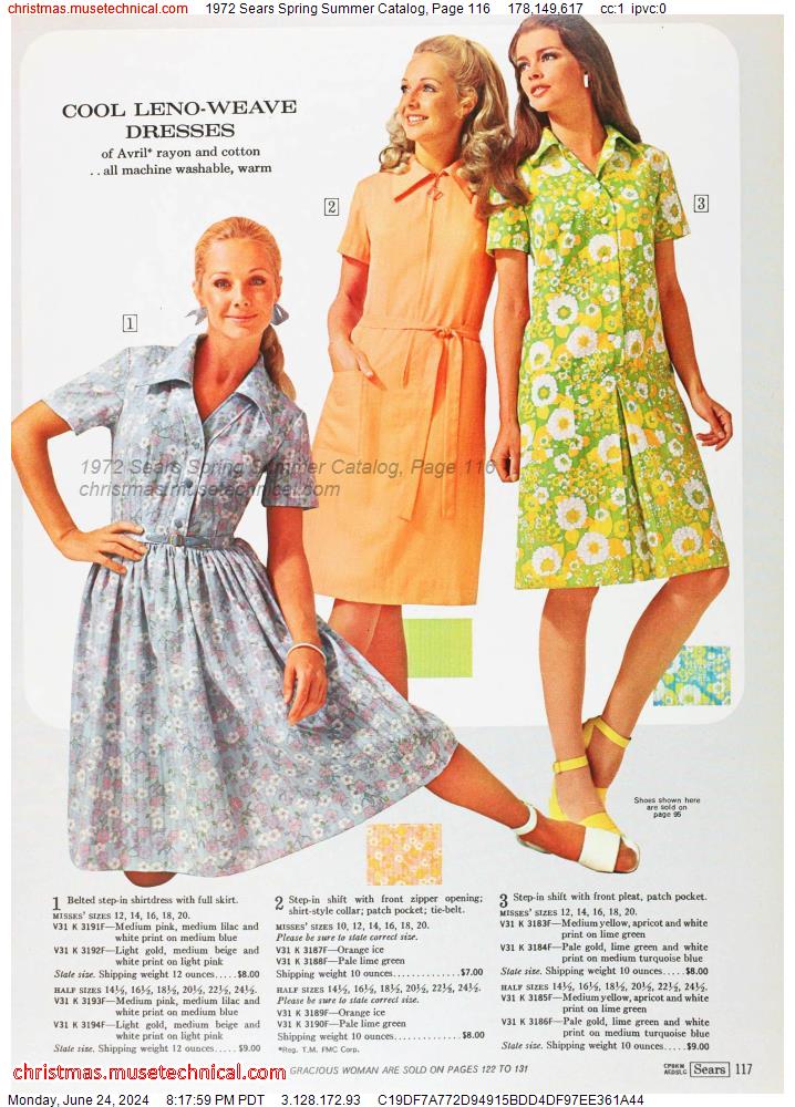 1972 Sears Spring Summer Catalog, Page 116