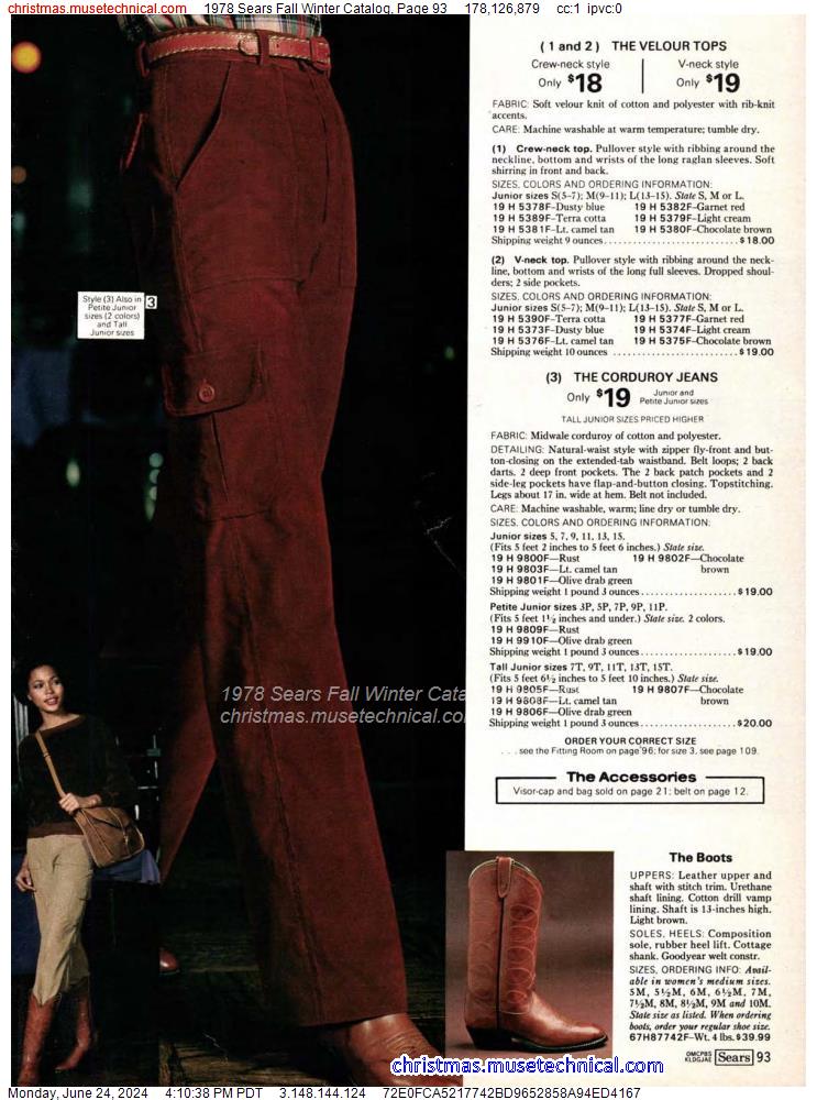 1978 Sears Fall Winter Catalog, Page 93