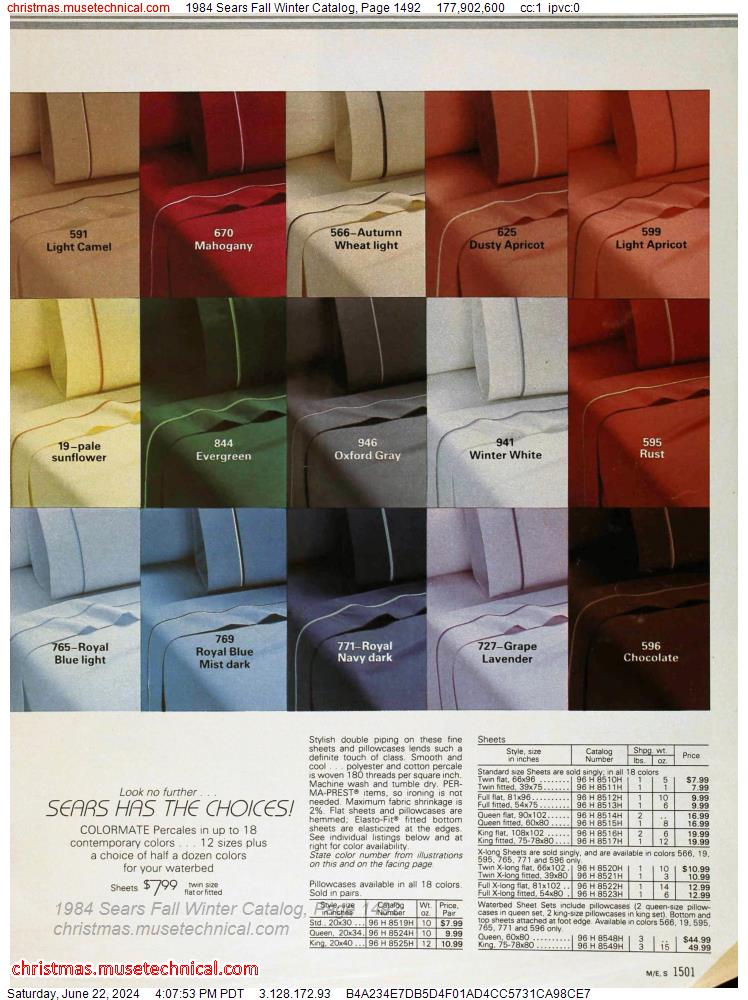 1984 Sears Fall Winter Catalog, Page 1492