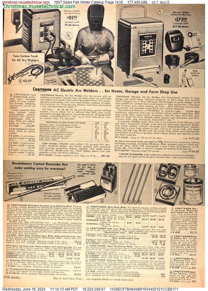 1957 Sears Fall Winter Catalog, Page 1418