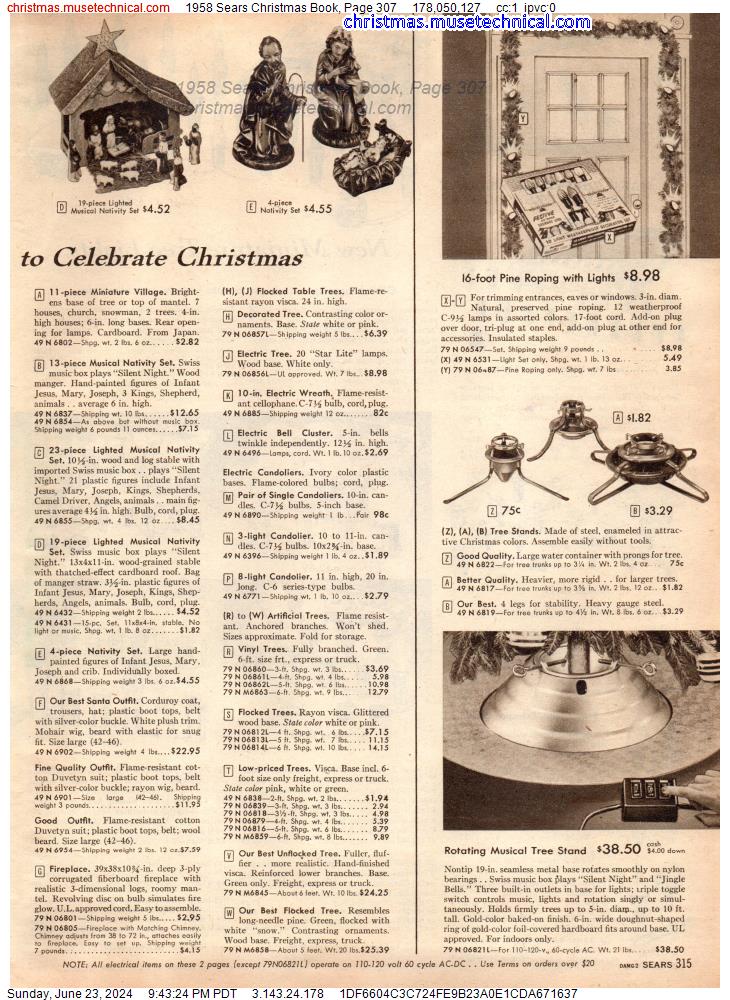 1958 Sears Christmas Book, Page 307