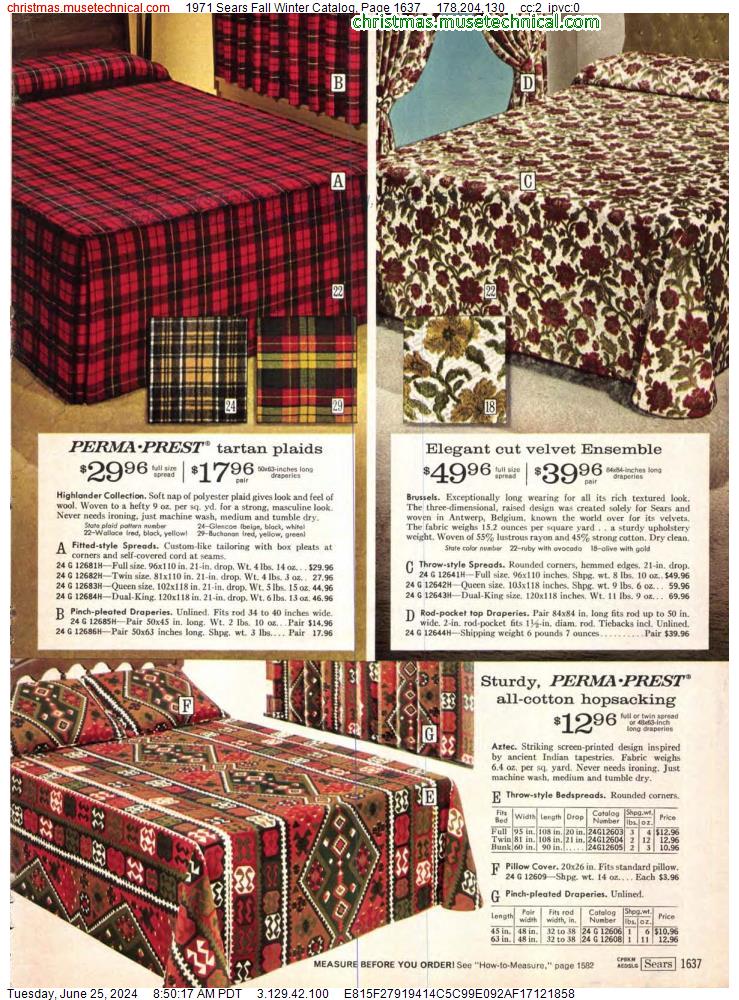 1971 Sears Fall Winter Catalog, Page 1637