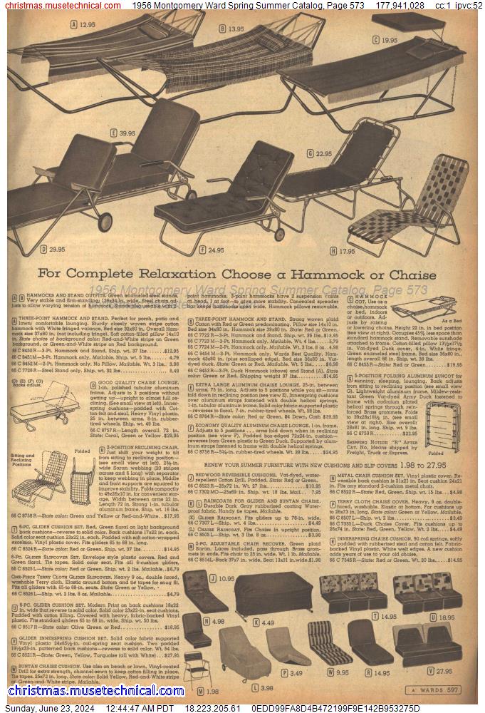 1956 Montgomery Ward Spring Summer Catalog, Page 573