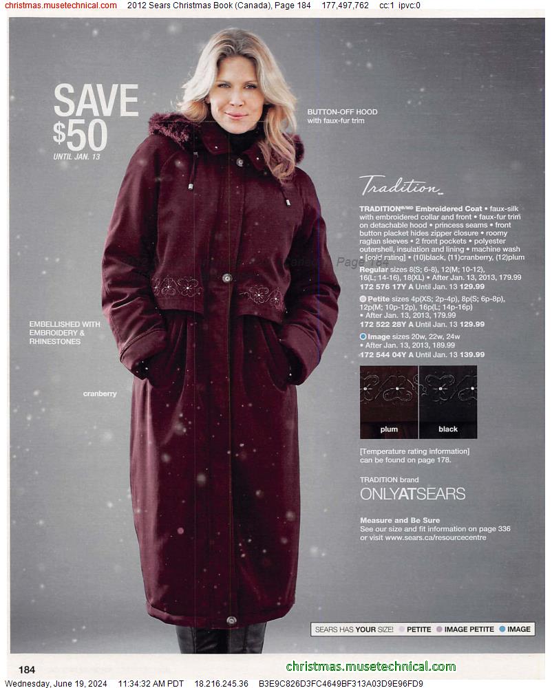 2012 Sears Christmas Book (Canada), Page 184