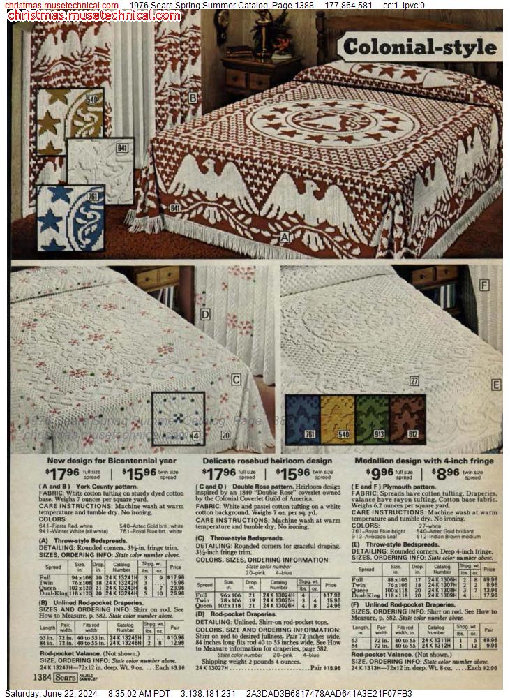 1976 Sears Spring Summer Catalog, Page 1388