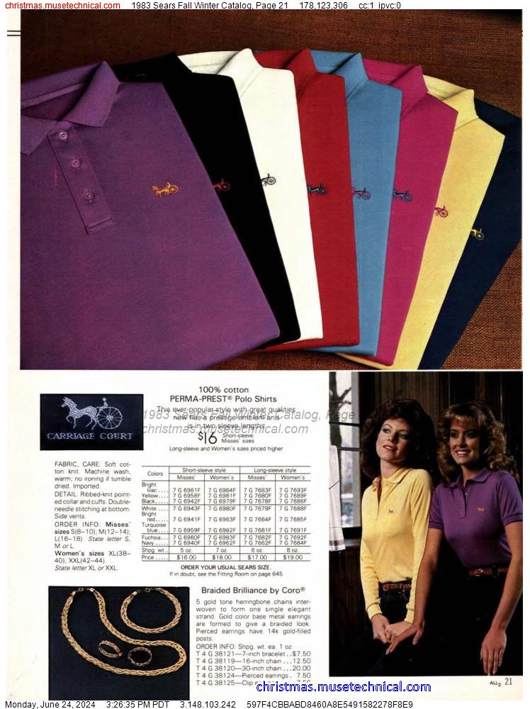 1983 Sears Fall Winter Catalog, Page 21