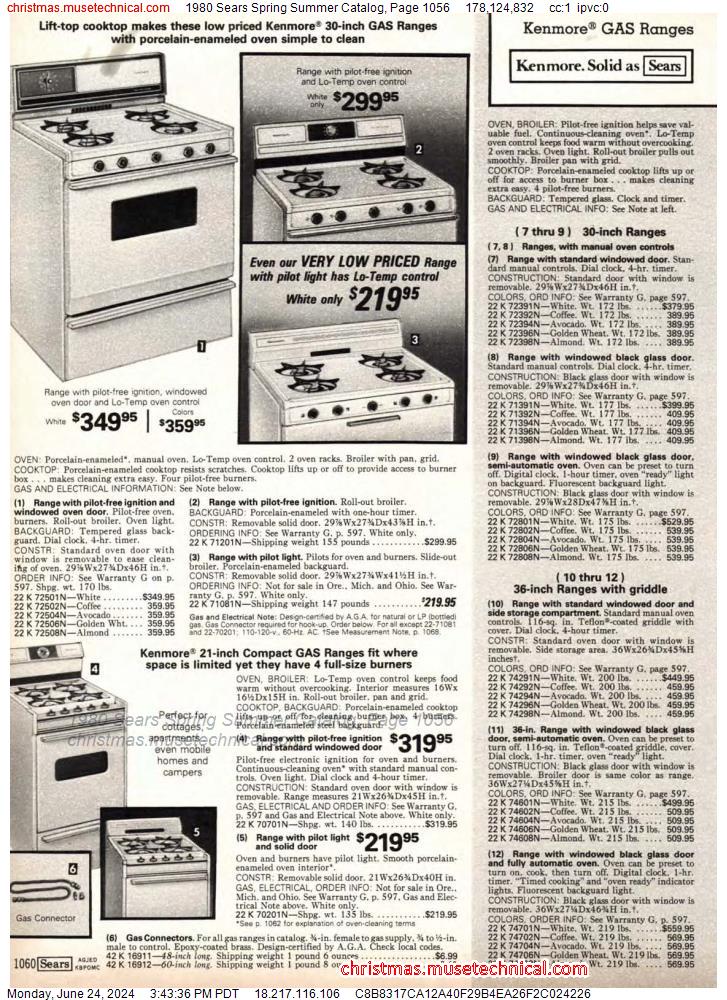 1980 Sears Spring Summer Catalog, Page 1056